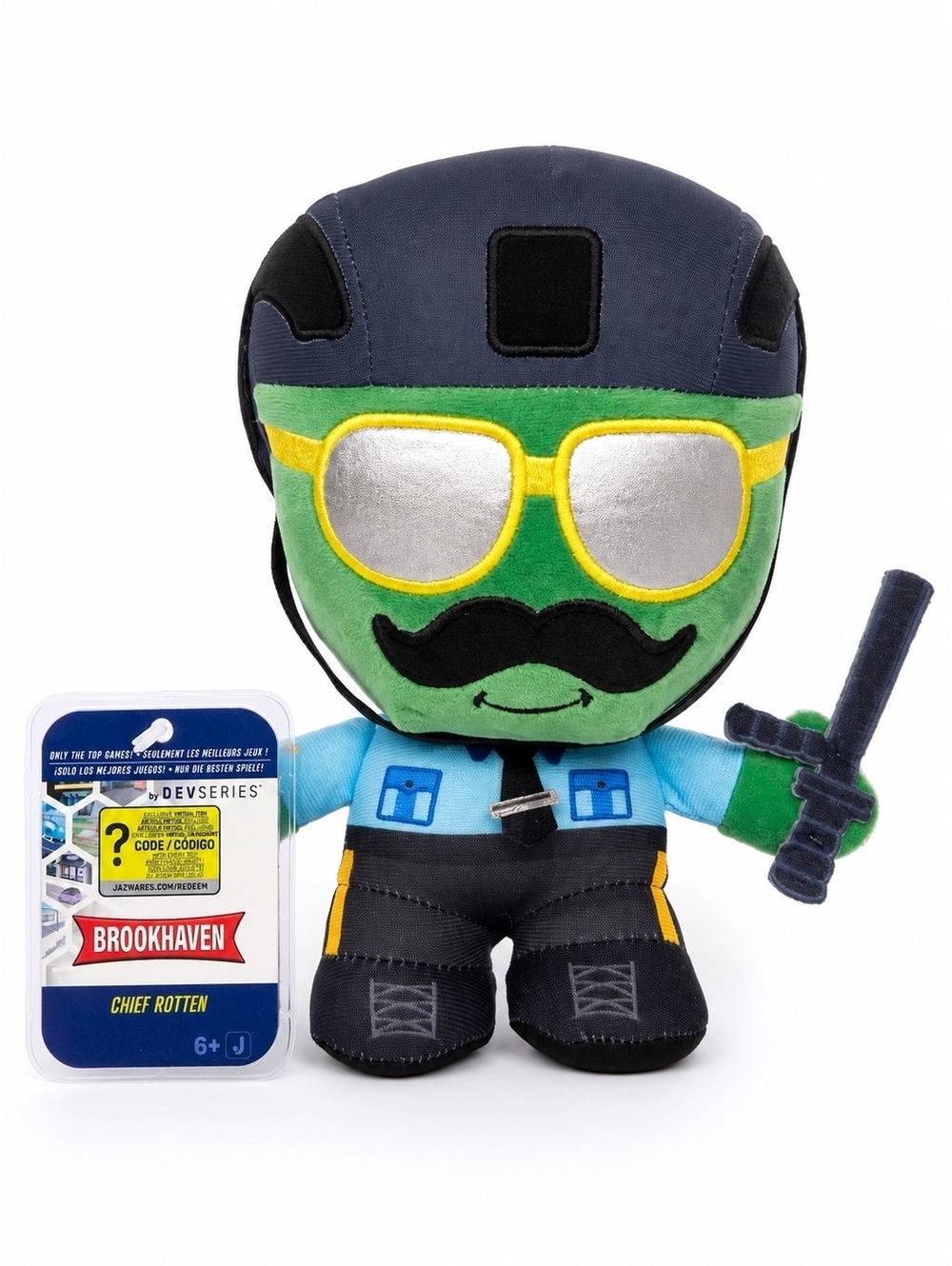 Roblox Brookhaven Chief Rotten Plush with Digital Code NEW DevSeries Jazwares